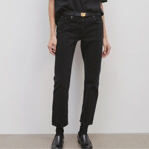 ZARA THE NEW SLIM CROPPED JEANS ZW PREMIUM Black Size 30 /‎ US 8